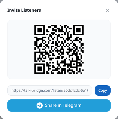 Invite listeners